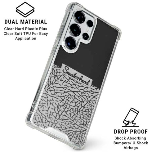 Elephant Print Sneakerhead Black Galaxy S25 Ultra Clear Case